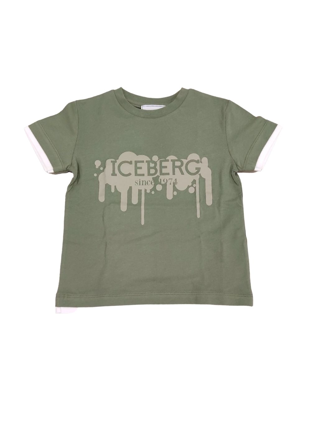 Featured image for “Iceberg T-shirt verde con logo”