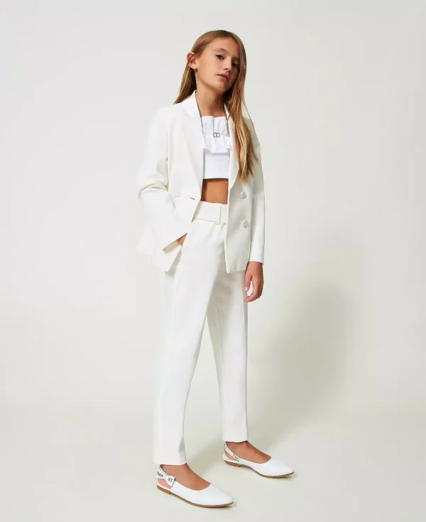 Twinset Pantaloni a Sigaretta in Crêpe - immagine 3