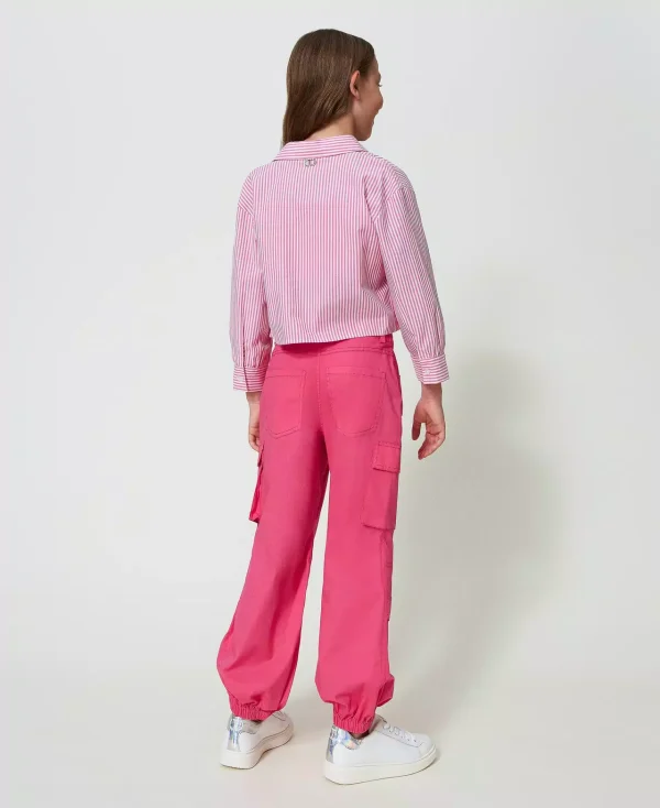 Twinset Pantaloni cargo in Popeline - immagine 3