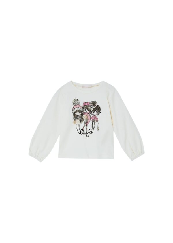 Liu Jo T-shirt con Stampa e Strass